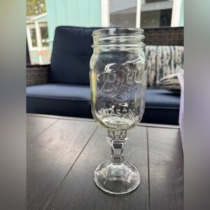 Ball Clear Mason Jar Goblet Wine Glass